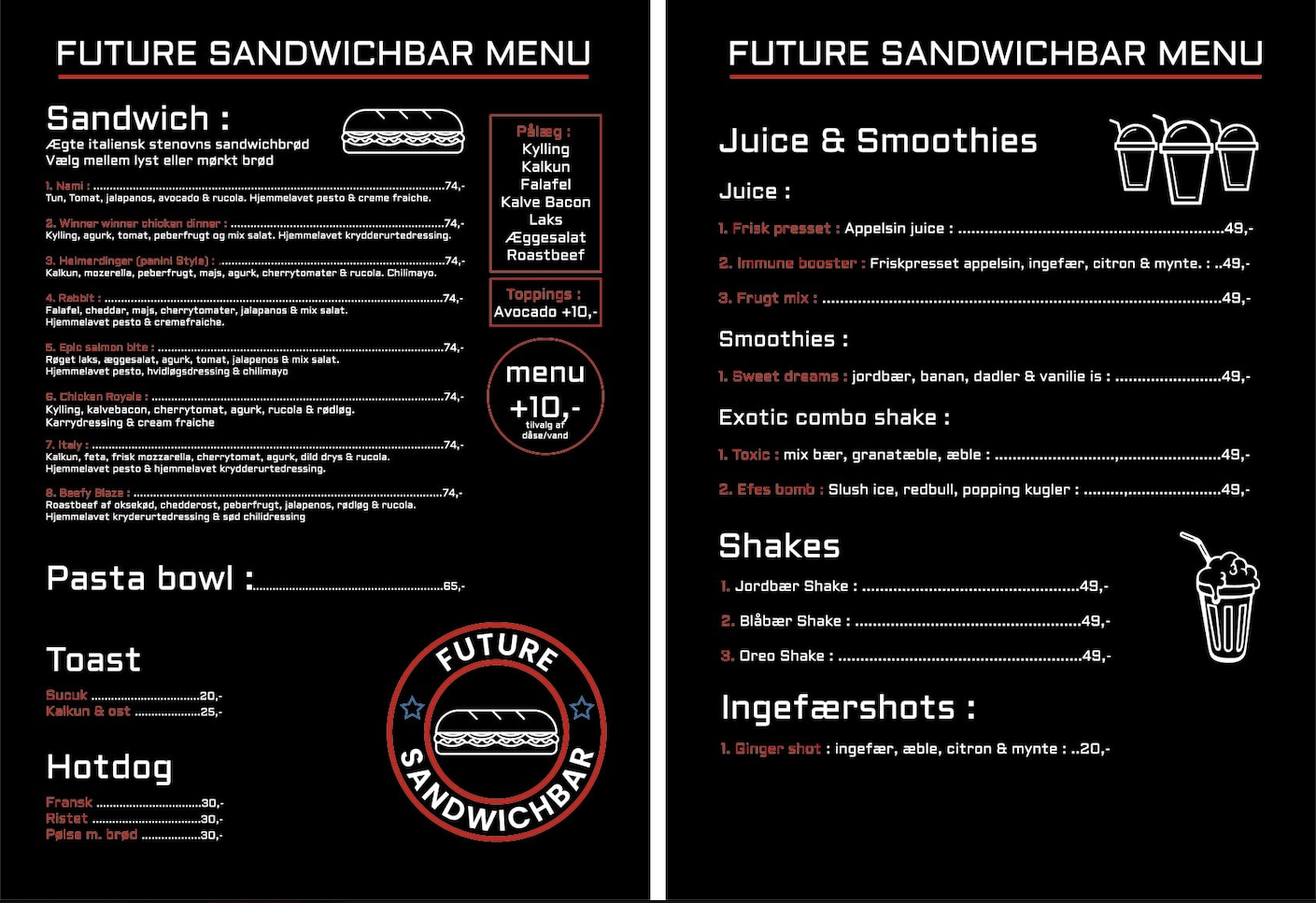 Future Gaming Menu